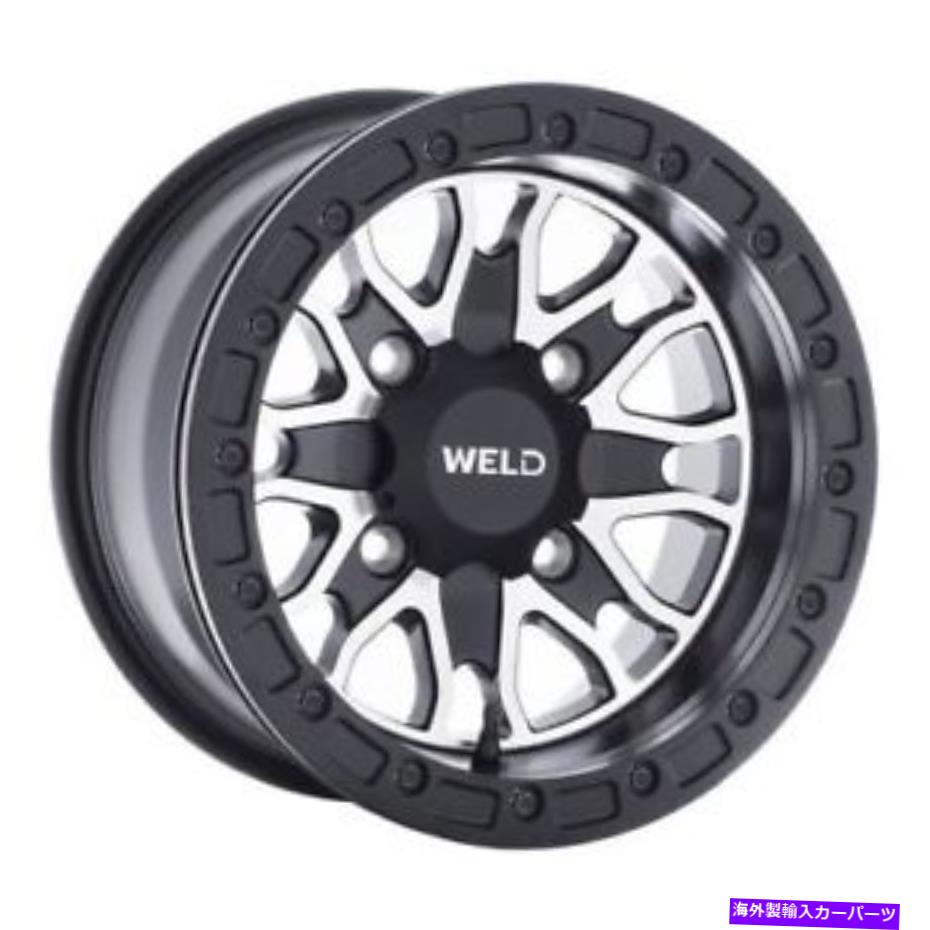 ホイール　４本セット 15x10溶接utv u501ラプターサテンブラックミリングホイール4x136（5+5）4のセット 15x10 WELD UTV U501 Raptor Satin Black Milled Wheels 4x136 (5+5) Set of 4【並行輸入品】