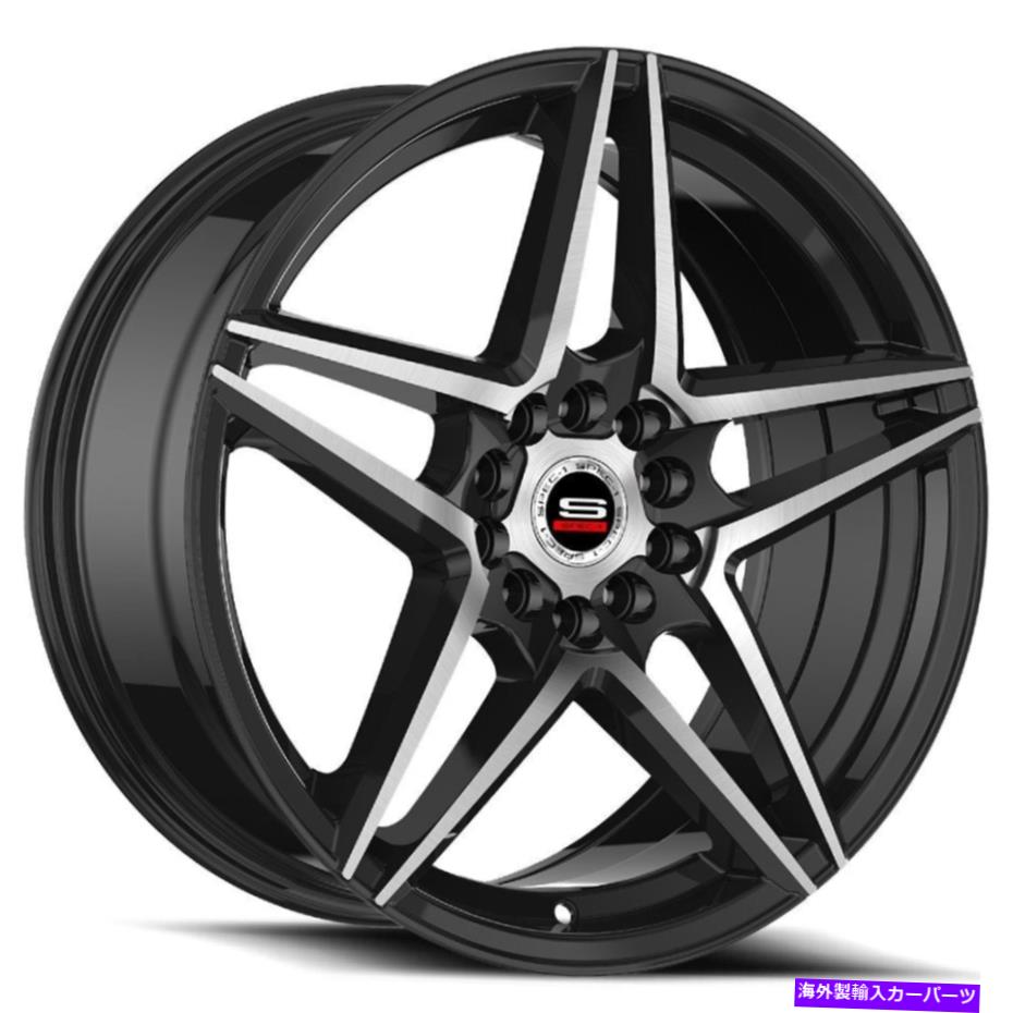 ホイール 4本セット 20x8.5 SPEC-1 SP-54 Gloss Black&Machined Wheels 5x4.5/5x120(38mm)セット4 20x8.5 Spec-1 SP-54 Gloss Black & Machined Wheels 5x4.5/5x120 (38mm) Set of 4【並行輸入品】|Us Custom Parts Shop USDM