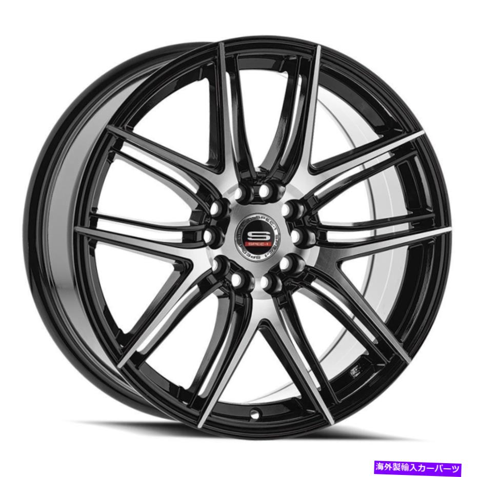 ホイール 4本セット 20x8.5 SPEC-1 SP-56 Gloss Black&Machined Wheels 5x4.5/5x120(38mm)セット4 20x8.5 Spec-1 SP-56 Gloss Black & Machined Wheels 5x4.5/5x120 (38mm) Set of 4【並行輸入品】|Us Custom Parts Shop USDM
