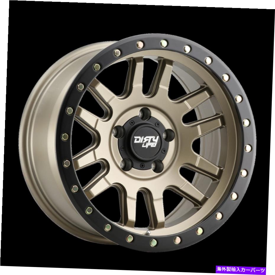 ホイール　４本セット 17x9ダーティライフキャニオンプロサテンゴールドホイール5x5（-38mm）セット4 17x9 DIRTY LIFE Canyon Pro Satin Gold Wheels 5x5 (-38mm) Set of 4【並行輸入品】