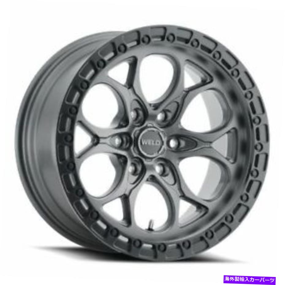 ホイール　４本セット 20x9溶接オフロードW107レッジガンメタルブラックリングホイール6x5.5（0mm）セット4 20x9 WELD Off-Road W107 Ledge Gunmetal Black Ring Wheels 6x5.5 (0mm) Set of 4【並行輸入品】