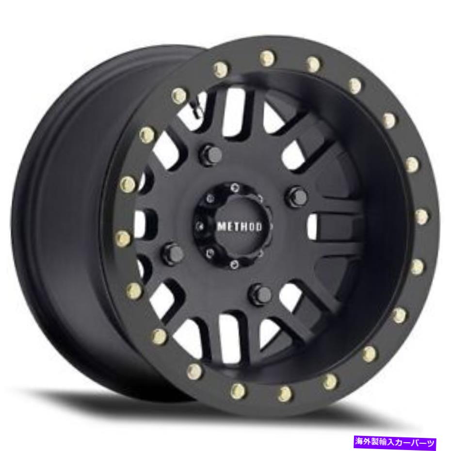 ホイール　４本セット 15x8メソッドMR406 UTVビードロックマットブラックホイール4x156（-2mm）セット4 15x8 Method MR406 UTV BEADLOCK Matte Black Wheels 4x156 (-2mm) Set of 4【並行輸入品】