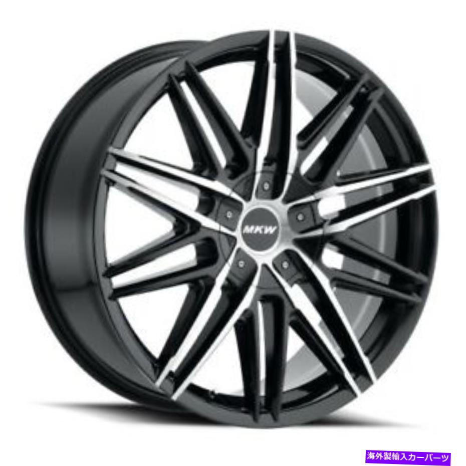 ホイール　４本セット 20x8.5 MKW M124グロスブラック機械加工ホイール5x112/5x4.5（40mm）セット4 20x8.5 MKW M124 Gloss Black Machined Wheels 5x112/5x4.5 (40mm) Set of 4【並行輸入品】ホイール