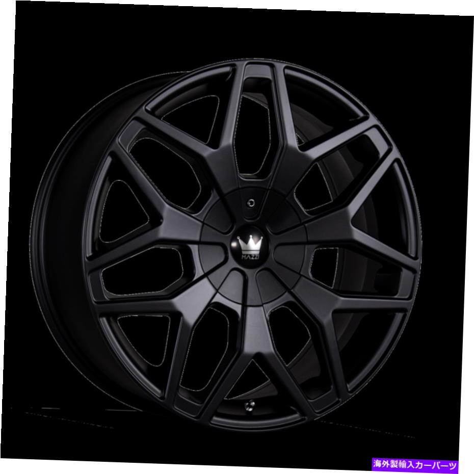 ホイール　４本セット 20x8.5マッツィプロフ??ァイルマットブラックホイール5x110/5x115（35mm）セット4 20x8.5 MAZZI Profile Matte Black Wheels 5x110/5x115 (35mm) Set of 4【並行輸入品】
