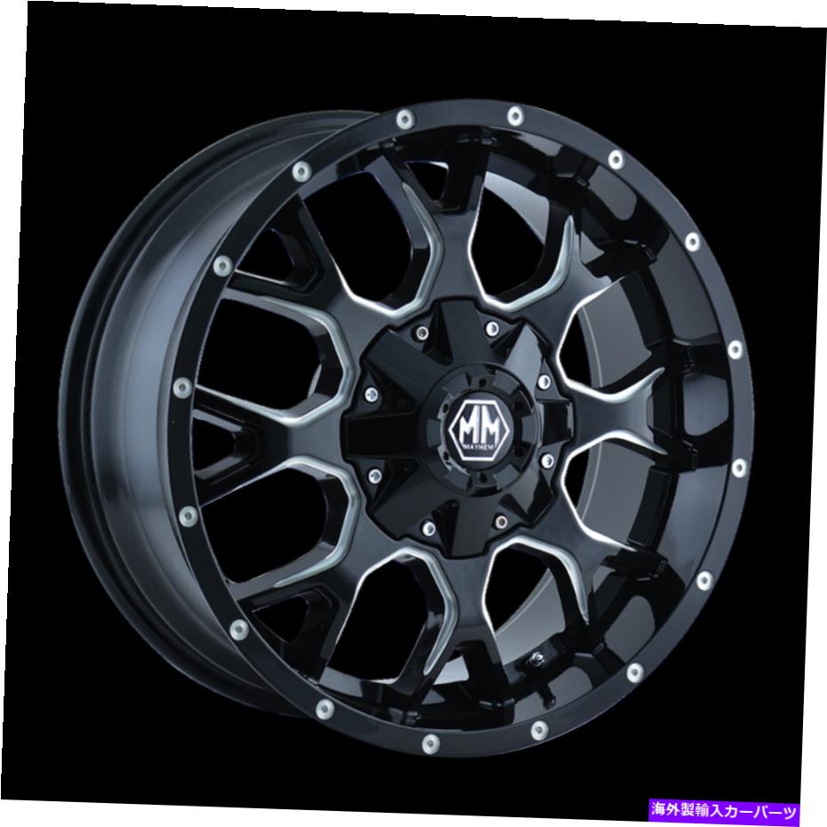 ホイール　４本セット 20x10メイヘムウォリアーマットブラックホイール6x135/6x5.5（-25mm）セット4 20x10 MAYHEM Warrior Matte Black Wheels 6x135/6x5.5 (-25mm) Set of 4【並行輸入品】