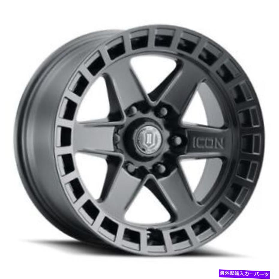 ホイール　４本セット 17x8.5アイコン合金レイダーサテンブラックホイール6x5.5（0mm）4のセット 17x8.5 Icon Alloys Raider Satin Black Wheels 6x5.5 (0mm) Set of 4【並行輸入品】｜Us Custom Parts Shop USDM