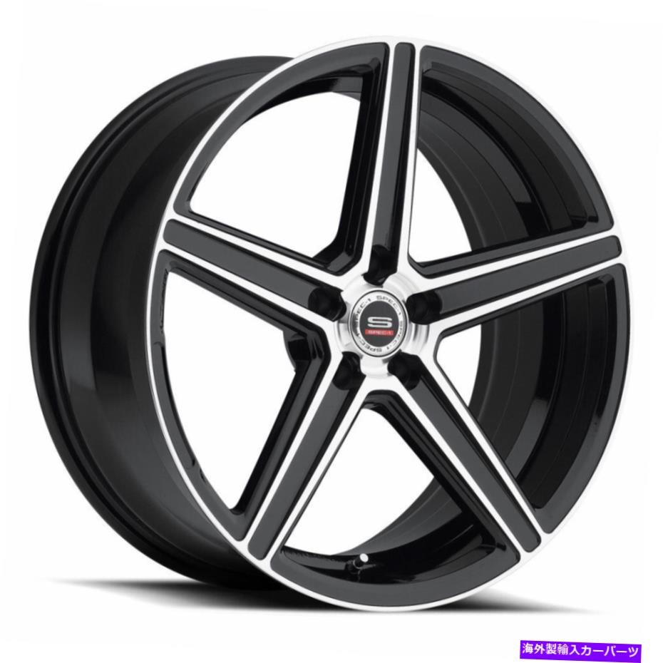 ホイール　４本セット 20x10.5 SPEC-1 SP-8グロスブラック機械加工ホイールブランク（38mm）4のセット 20x10.5 Spec-1 SP-8 Gloss Black Machined Wheels Blank (38mm) Set of 4【並行輸入品】