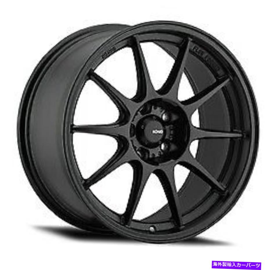 ホイール　４本セット 17x8 Konig 57b Dekagram Semi-Matteブラックホイール5x100（40mm）セット4 17x8 Konig 57B Dekagram Semi-Matte Black Wheels 5x100 (40mm) Set of 4【並行輸入品】