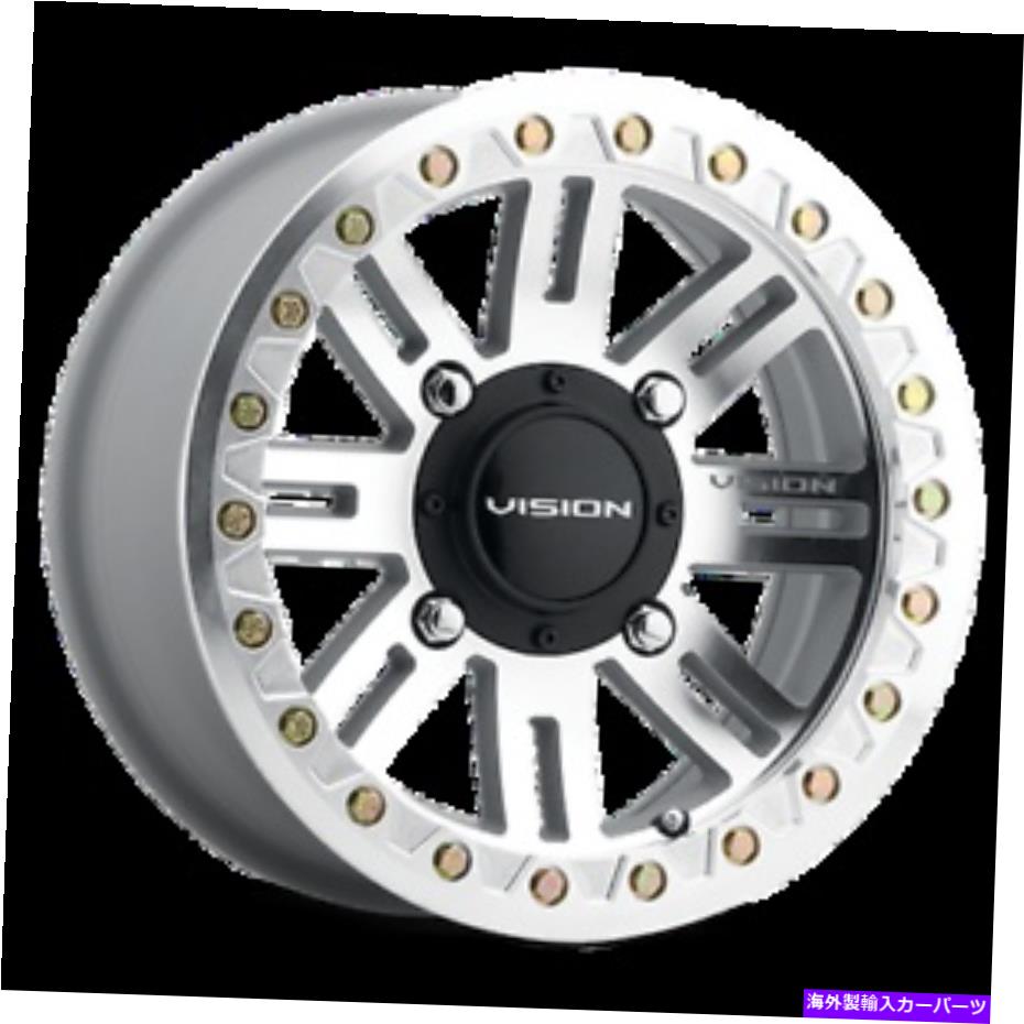 ホイール　４本セット 15x7 Vision ATV 356 Manx 2ビードロック機械加工ホイール4x110（13mm）セット4 15x7 Vision ATV 356 Manx 2 Beadlock Machined Wheels 4x110 (13mm) Set of 4【並行輸入品】