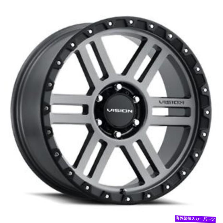 ホイール　４本セット 18x9ビジョンオフロード354マンクス2サテングレーホイール5x150（12mm）セット4 18x9 Vision Off-Road 354 Manx 2 Satin Grey Wheels 5x150 (12mm) Set of 4【並行輸入品】