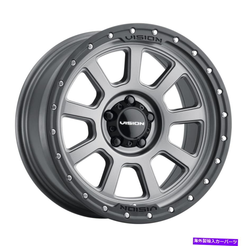 ホイール　４本セット 18x9ビジョン350 ojosサテングレーホイール6x135（12mm）セット4 18x9 Vision 350 Ojos Satin Grey Wheels 6x135 (12mm) Set of 4【並行輸入品】