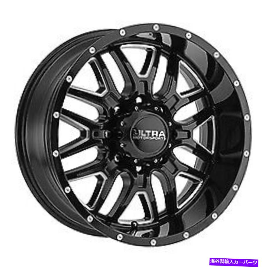 ホイール　４本セット 20x9ウルトラ203bmハンターグロスブラックミリングホイール8x180（18mm）セット4 20x9 Ultra 203BM Hunter Gloss Black Milled Wheels 8x180 (18mm) Set of 4【並行輸入品】