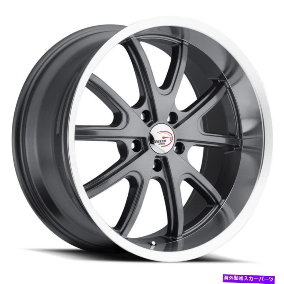 ホイール 4本セット 20x8.5アメリカの筋肉143トルクガンメタルマッハホイール5x4.5(10mm)セット4 20x8.5 American Muscle 143 Torque Gunmetal Mach Wheels 5x4.5 (10mm) Set of 4【並行輸入品】|Us Custom Parts Shop USDM