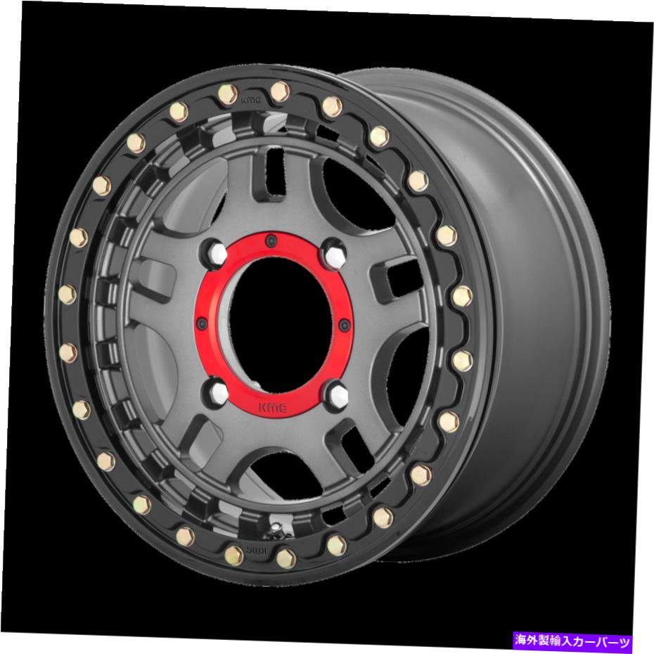 ホイール　４本セット 14x7 KMC KS240 RECON UTVビードロックガンメタルホイール4x137（38mm）セット4 14x7 KMC KS240 Recon UTV Beadlock Gun Metal Wheels 4x137 (38mm) Set of 4【並行輸入品】｜Us Custom Parts Shop USDM
