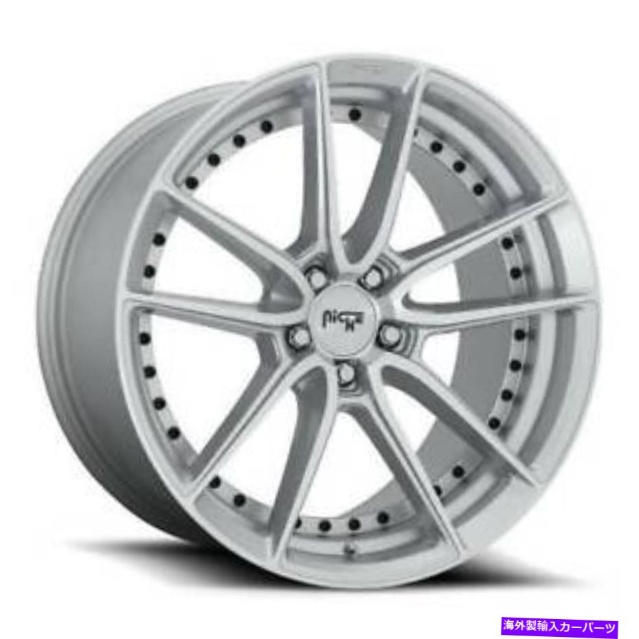 ホイール　４本セット 19x9.5 m221ニッチDFSグロスシルバー機械加工ホイール5x112（48mm）セット4 19x9.5 M221 Niche DFS Gloss Silver Machined Wheels 5x112 (48mm) Set of 4【並行輸入品】｜Us Custom Parts Shop USDM