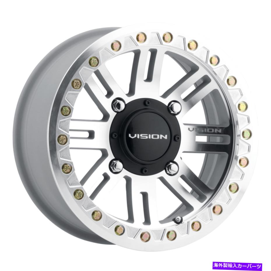 ホイール　４本セット 15x7 Vision 356 Manx 2ビードロック機械加工ホイール4x156（13mm）セット4 15x7 Vision 356 Manx 2 Beadlock Machined Wheels 4x156 (13mm) Set of 4【並行輸入品】