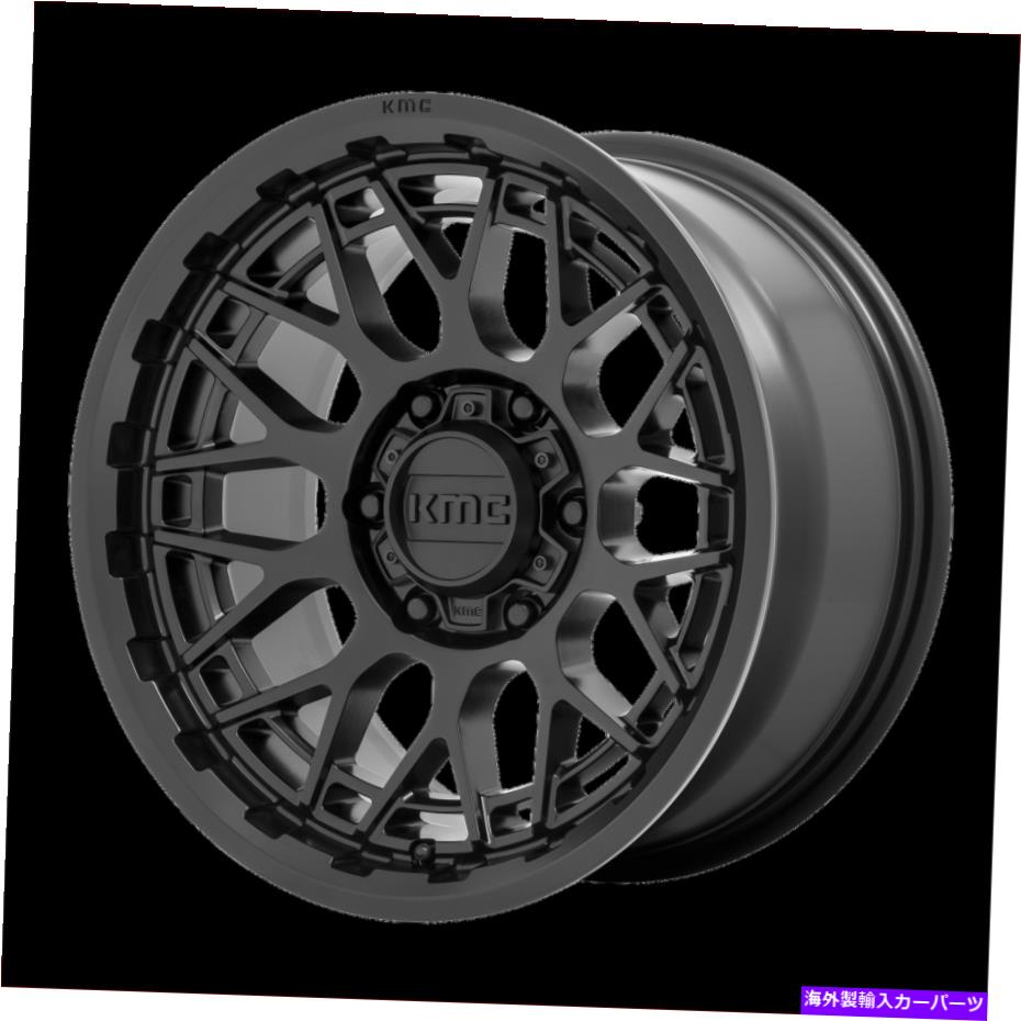 ホイール　４本セット 17x8.5 kmc km722テクニックサテンブラックホイール6x5.5（0mm）セット4のセット 17x8.5 KMC KM722 TECHNIC Satin Black Wheel 6x5.5 (0mm) Set of 4【並行輸入品】