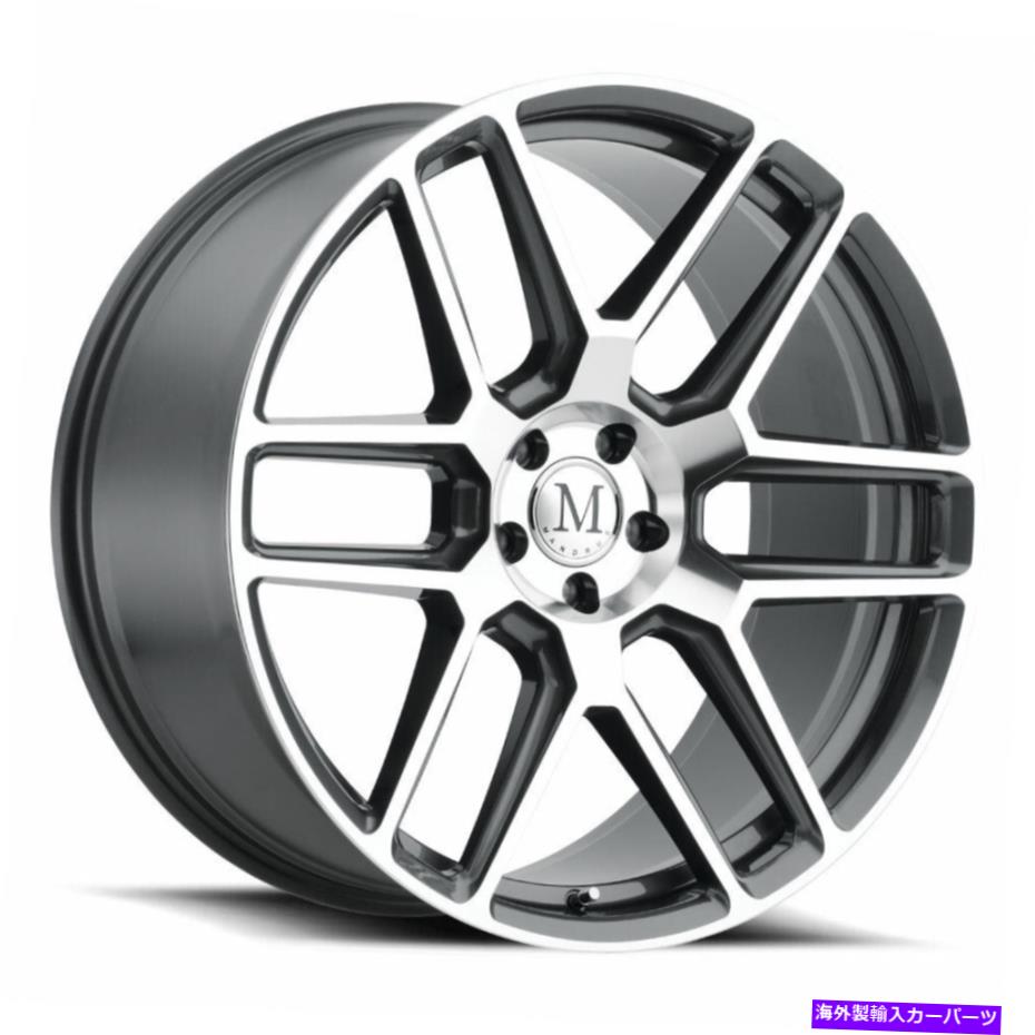 ホイール　４本セット 20x10マンドラスオットーガンメタルw/ミラーカットフェイスホイール5x112（40mm）セット4のセット 20x10 Mandrus Otto Gunmetal W/Mirror Cut Face Wheels 5x112 (40mm) Set of 4【並行輸入品】