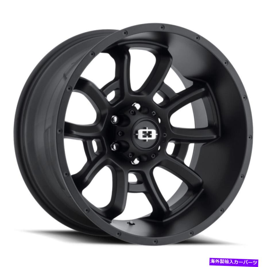ホイール　４本セット 20x10ビジョンオフロード415爆弾サテンブラックホイール8x180（-25mm）セット4 20x10 Vision Off-Road 415 Bomb Satin Black Wheels 8x180 (-25mm) Set of 4【並行輸入品】