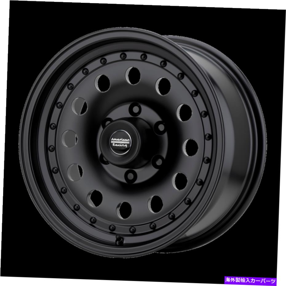 ホイール　４本セット 18x8アメリカンレーシングAR62 Outlaw IIサテンブラックホイール8x6.5（18mm）セット4 18x8 American Racing AR62 OUTLAW II Satin Black Wheel 8X6.5 (18mm) Set of 4【並行輸入品】