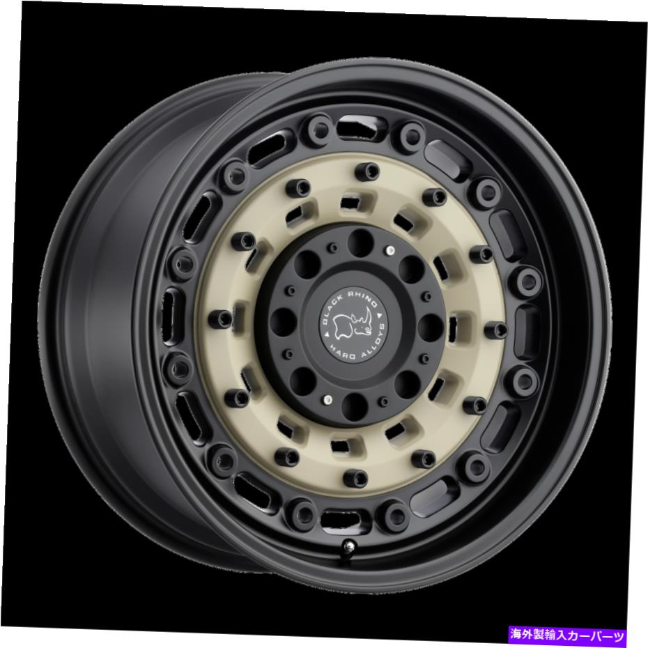 ホイール　４本セット 17x9.5ブラックホイール上の黒いサイアーセナル砂6x135/6x5.5（12mm）セット4 17x9.5 Black Rhino Arsenal Sand On Black Wheels 6x135/6x5.5 (12mm) Set of 4【並行輸入品】