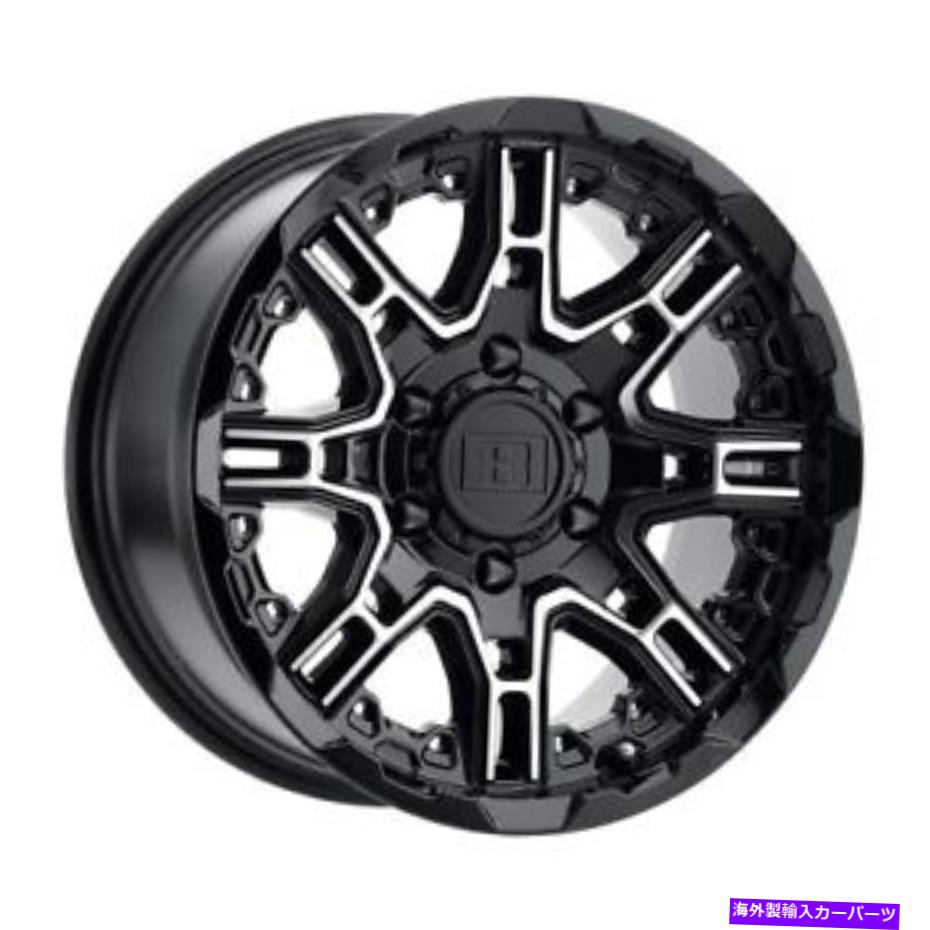 ホイール　４本セット 20x11.5レベル8スリングショットグロスブラックw/機械加工フェイスホイール5x5（-44mm）セット4 20x11.5 Level 8 Slingshot Gloss Black W/Machined Face Wheel 5x5 (-44mm) Set of 4【並行輸入品】