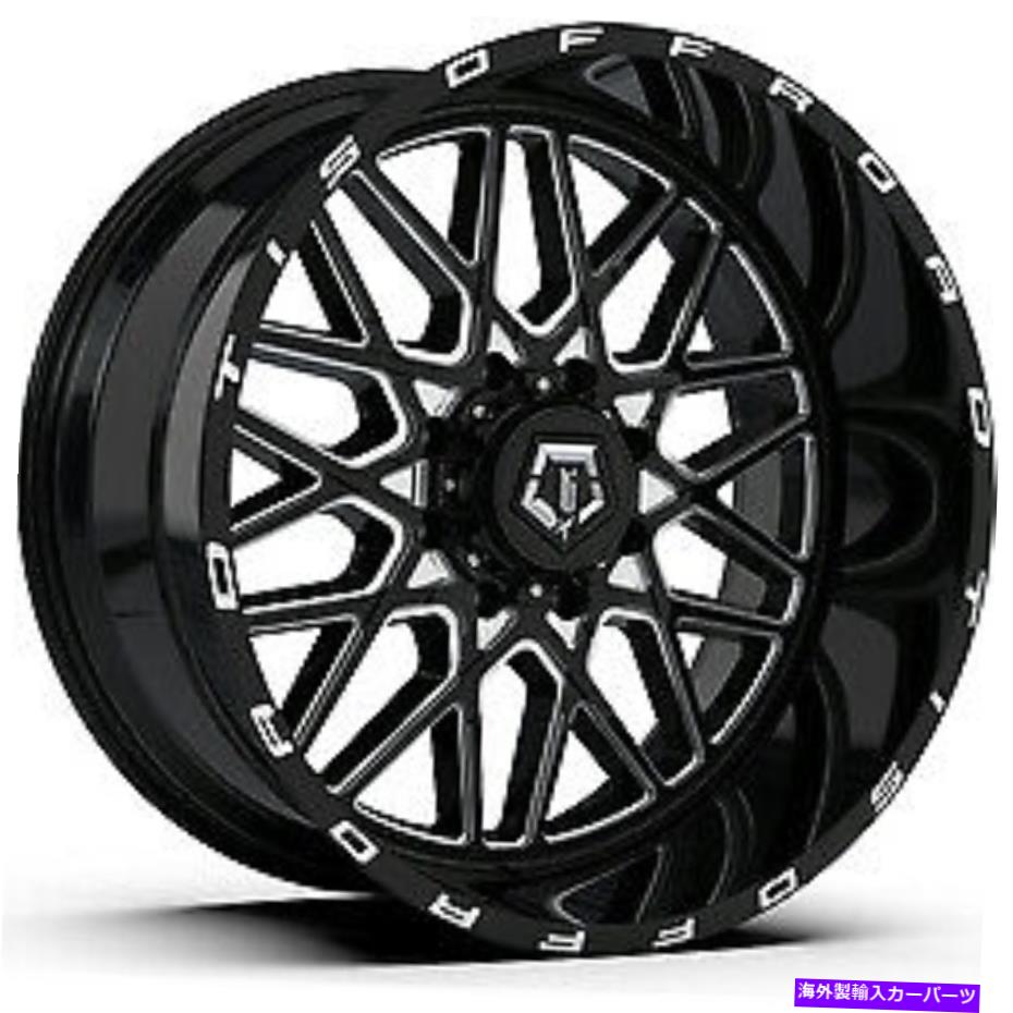 ホイール　４本セット 22x12 tis 548bmグロスブラックw/ミルホイール6x135（-44mm）セット4 22x12 TIS 548BM Gloss Black w/Milled Wheels 6x135 (-44mm) Set of 4【並行輸入品】