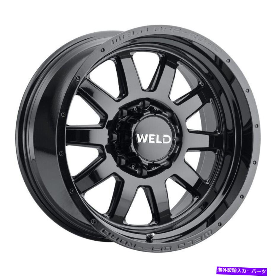 ホイール　４本セット 20x9溶接オフロードW168ステルスグロスブラックホイール8x170（0mm）セット4 20x9 WELD Off-Road W168 Stealth Gloss Black Wheels 8x170 (0mm) Set of 4【並行輸入品】