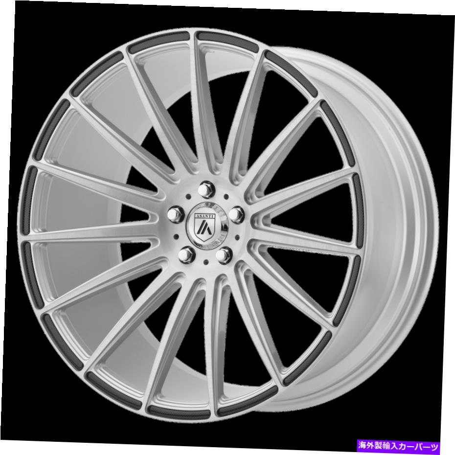 ホイール 4本セット 19x9.5アサンティブラックABL-14ポラリスシルバーホイール5x112(45mm)セット4 19x9.5 Asanti Black ABL-14 Polaris Silver Wheels 5x112 (45mm) Set of 4【並行輸入品】|Us Custom Parts Shop USDM