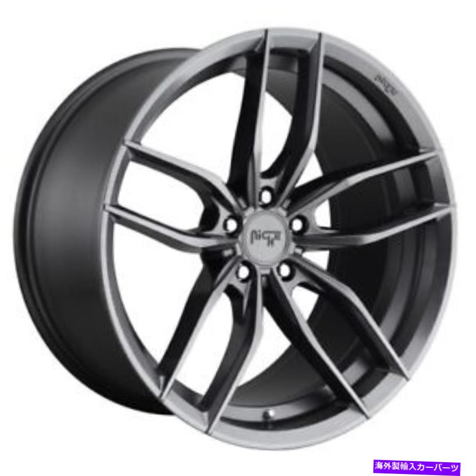 ホイール　４本セット 20x11 M204ニッチVOSSOマットアントララサイトホイール5x4.5（20mm）セット4 20x11 M204 Niche Vosso Matte Anthracite Wheels 5x4.5 (20mm) Set of 4【並行輸入品】