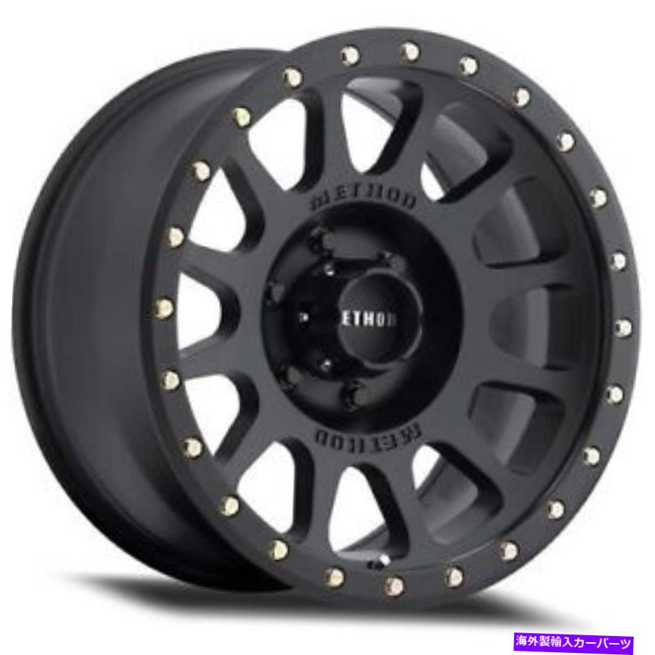 ホイール　４本セット 17x8.5メソッドMR305 NVマットブラックホイール8x6.5（0mm）4のセット 17x8.5 Method MR305 NV Matte Black Wheels 8x6.5 (0mm) Set of 4【並行輸入品】