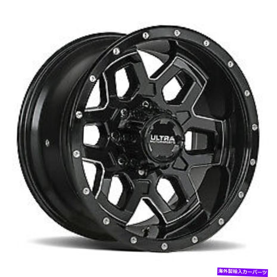 ホイール 4本セット 18x9ウルトラ217bmウォーロックグロスブラックミリングホイール6x135(18mm)セット4 18x9 Ultra 217BM Warlock Gloss Black Milled Wheels 6x135 (18mm) Set of 4【並行輸入品】|Us Custom Parts Shop USDM