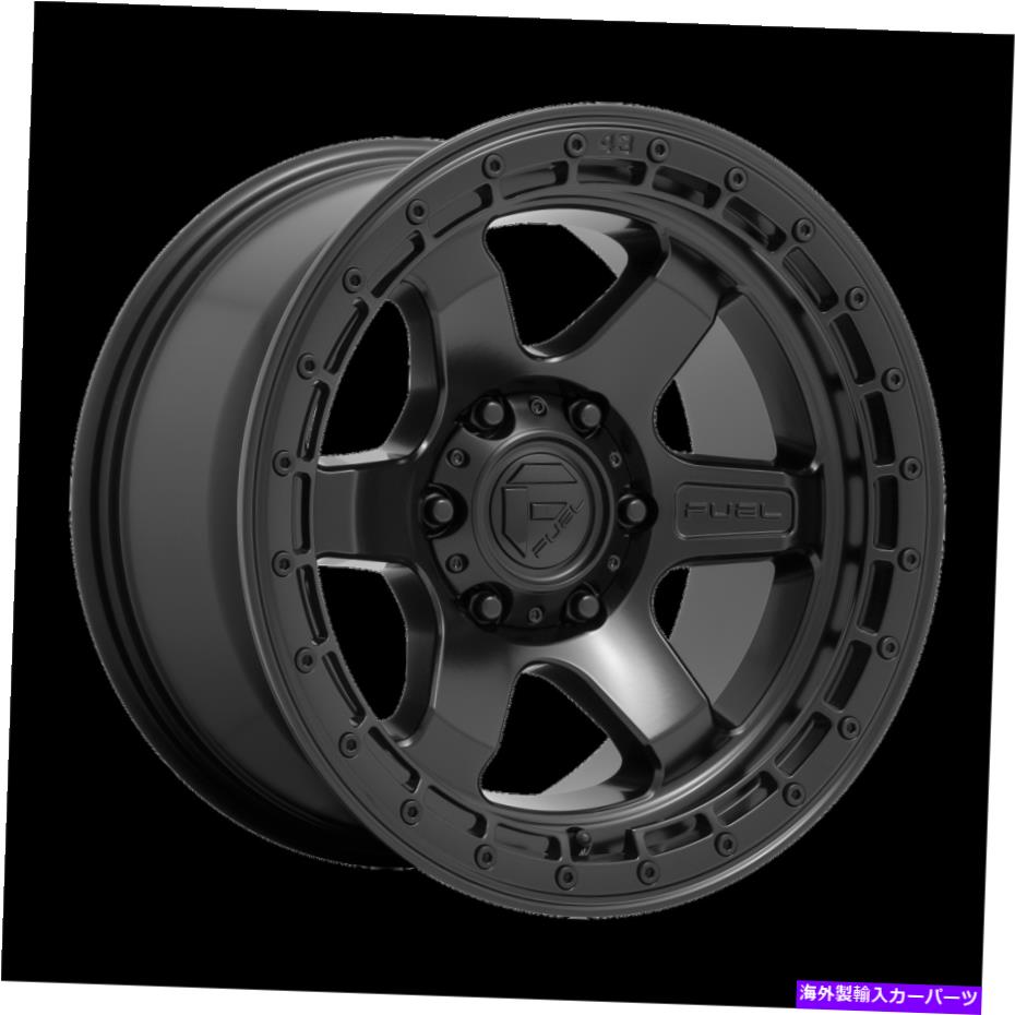 ホイール 4本セット 17x9燃料D750ブロックマットブラックブラックリングホイール6x5.5(1mm)セット4のセット 17x9 Fuel D750 Block Matte Black With Black Ring Wheels 6x5.5 (1mm) Set of 4【並行輸入品】|Us Custom Parts Shop USDM
