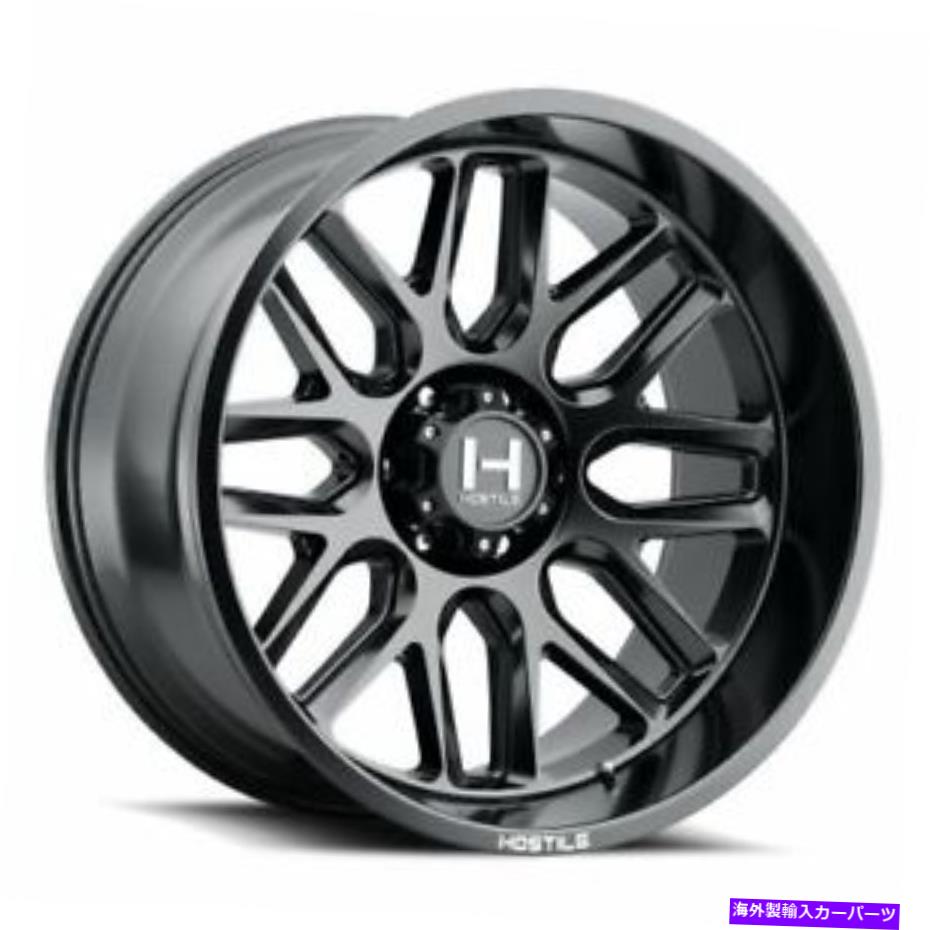 ホイール　４本セット 22x10敵対的H120バルカンアスファルト（マットブラック）ホイール6x135（-25mm）セット4 22x10 Hostile H120 Vulcan Asphalt (Matte Black) Wheels 6x135 (-25mm) Set of 4【並行輸入品】