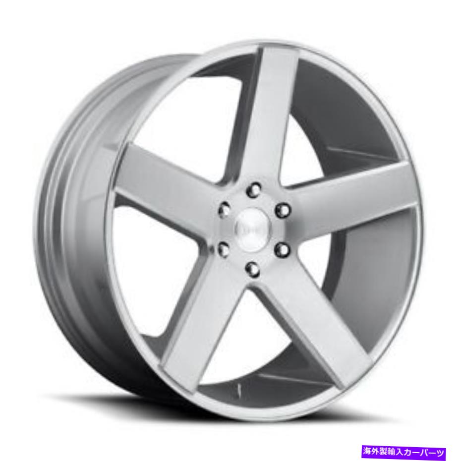 ホイール　４本セット 22x9.5 S218ダブバラーブラッシングシルバーホイール6x5.5（19mm）セット4のセット 22x9.5 S218 Dub Baller Brushed Silver Wheels 6x5.5 (19mm) Set of 4【並行輸入品】