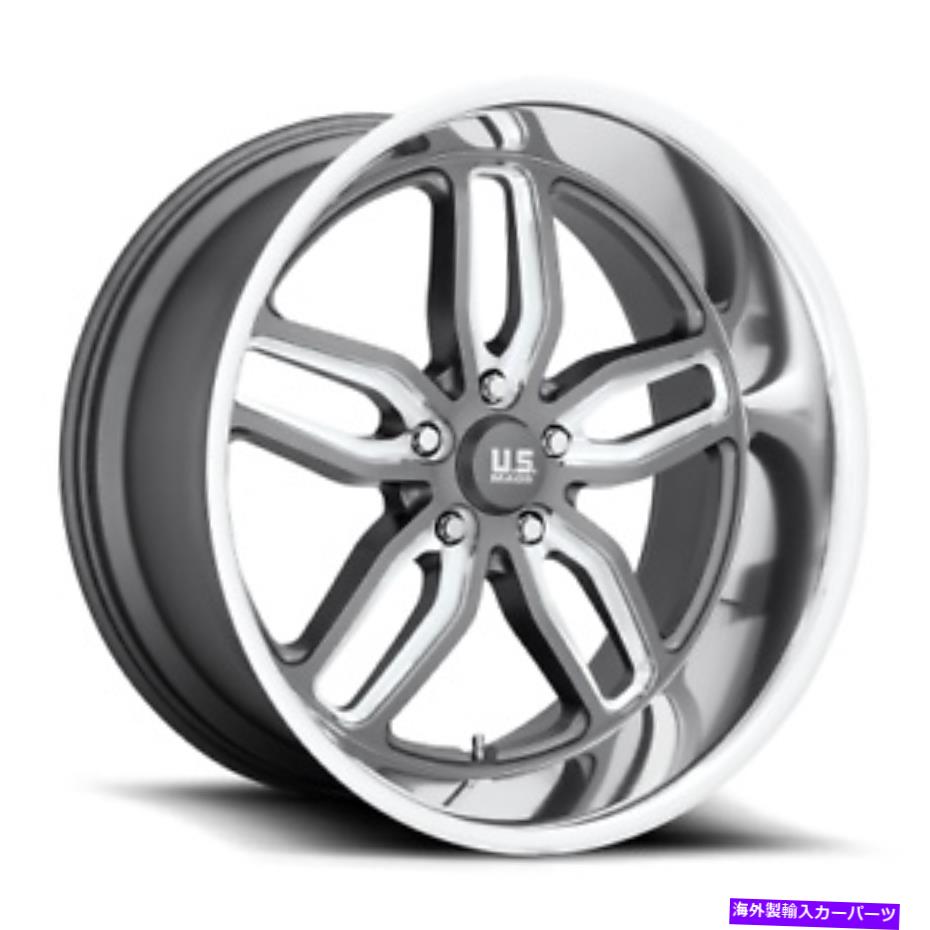 ホイール　４本セット 22x10.5 US Mags U129 CTENマットガンメタルホイール5x5（1mm）セット4 22x10.5 US Mags U129 CTEN Matte Gunmetal Wheels 5x5 (1mm) Set of 4【並行輸入品】