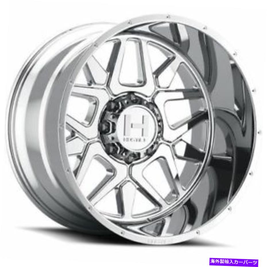 ホイール　４本セット 22x12敵対的なH128ディアブロアーマーメッキ（Chrome）ホイール8x180（-44mm）セット4 22x12 Hostile H128 Diablo Armor Plated (Chrome) Wheels 8x180 (-44mm) Set of 4【並行輸入品】
