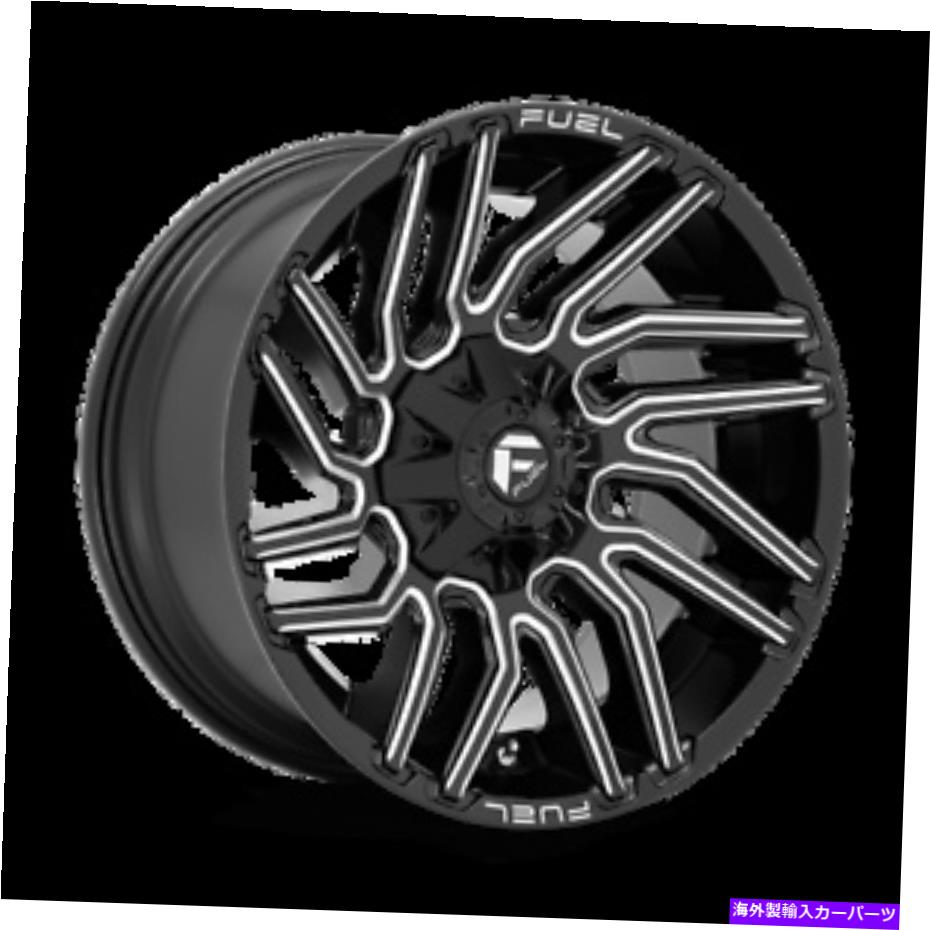 ホイール　４本セット 22x10燃料1PC D773台風ブラックミルホイール5x5.5/5x150（-18mm）セット4セット 22x10 Fuel 1PC D773 TYPHOON Black Milled Wheels 5x5.5/5x150 (-18mm) Set of 4【並行輸入品】