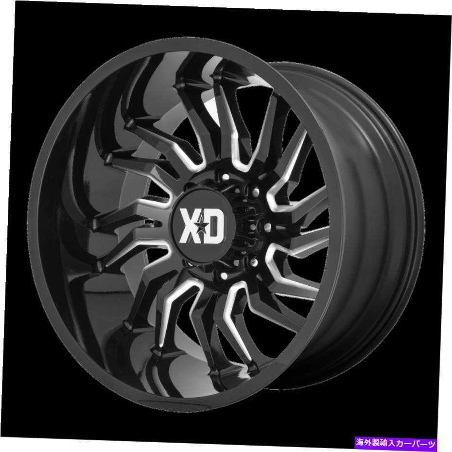 ホイール　４本セット 22x10 XDシリーズXD858テンショングロスブラックミリングホイール8x6.5（-18mm）セット4 22x10 XD Series XD858 Tension Gloss Black Milled Wheel 8x6.5 (-18mm) Set of 4【並行輸入品】
