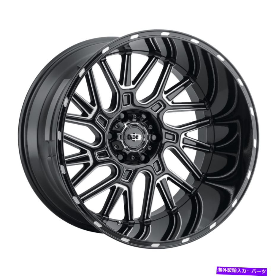 ホイール　４本セット 20x9 Vision 404 Brawl Gloss Black Milled Spoke Wheels 6x135（12mm）セット4のセット 20x9 Vision 404 Brawl Gloss Black Milled Spoke Wheels 6x135 (12mm) Set of 4【並行輸入品】 378,972円
