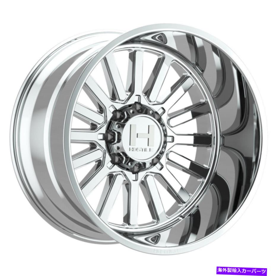 ホイール　４本セット 20x9敵対的なH127タイタンアーマーメッキ（クロム）ホイール8x180（0mm）セット4 20x9 Hostile H127 Titan Armor Plated (Chrome) Wheels 8x180 (0mm) Set of 4【並行輸入品】