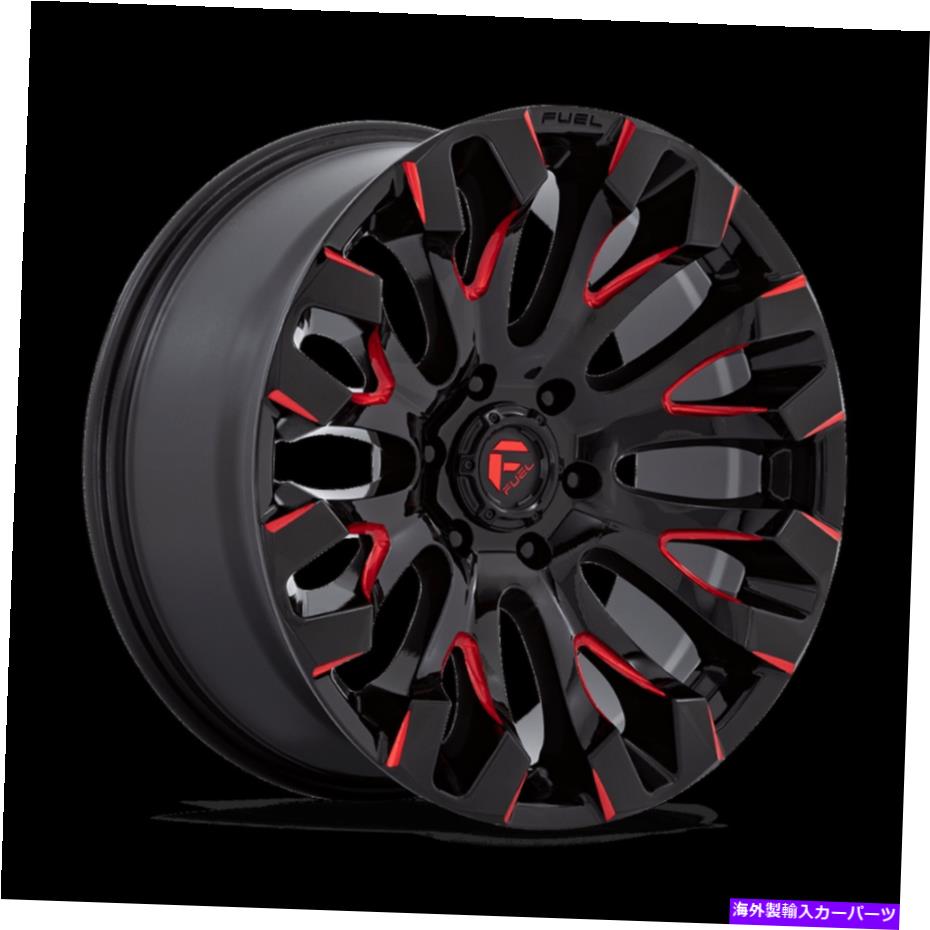 ホイール　４本セット 20x9燃料D829 Quake Gloss Black Milled Red Tint Wheels 6x135（1mm）セット4 20x9 Fuel D829 Quake Gloss Black Milled Red Tint Wheels 6x135 (1mm) Set of 4【並行輸入品】