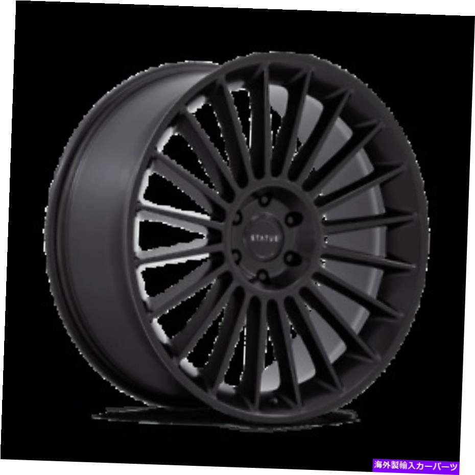 ホイール　４本セット 22x9.5ステータスventiマットブラックホイール6x5.5（25mm）セット4 22x9.5 Status Venti Matte Black Wheels 6x5.5 (25mm) Set of 4【並行輸入品】｜Us Custom Parts Shop USDM