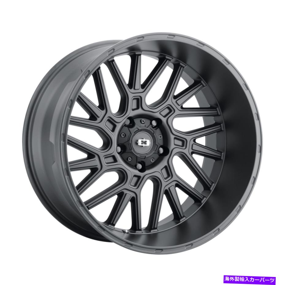 ホイール　４本セット 22x10ビジョン404乱闘サテンブラックホイール6x135（-19mm）セット4 22x10 Vision 404 Brawl Satin Black Wheels 6x135 (-19mm) Set of 4【並行輸入品】