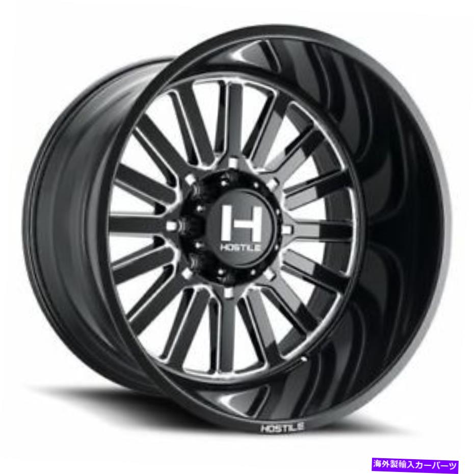 ホイール 4本セット 20x9敵対的なH127タイタンブレードカット(ブラックミリング)ホイール8x6.5(12mm)セット4 20x9 Hostile H127 Titan Blade Cut (Black Milled) Wheels 8x6.5 (12mm) Set of 4【並行輸入品】|Us Custom Parts Shop USDM