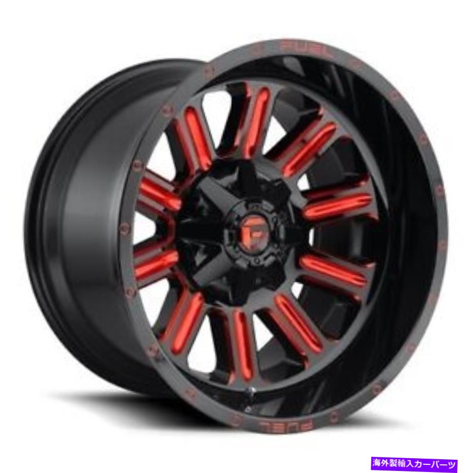 ホイール　４本セット 20x9 D621燃料ハードライングロスブラック＆レッドホイール5x5.5/5x150（1mm）セット4セット 20x9 D621 Fuel Hardline Gloss Black & Red Wheels 5x5.5/5x150 (1mm) Set of 4【並行輸入品】