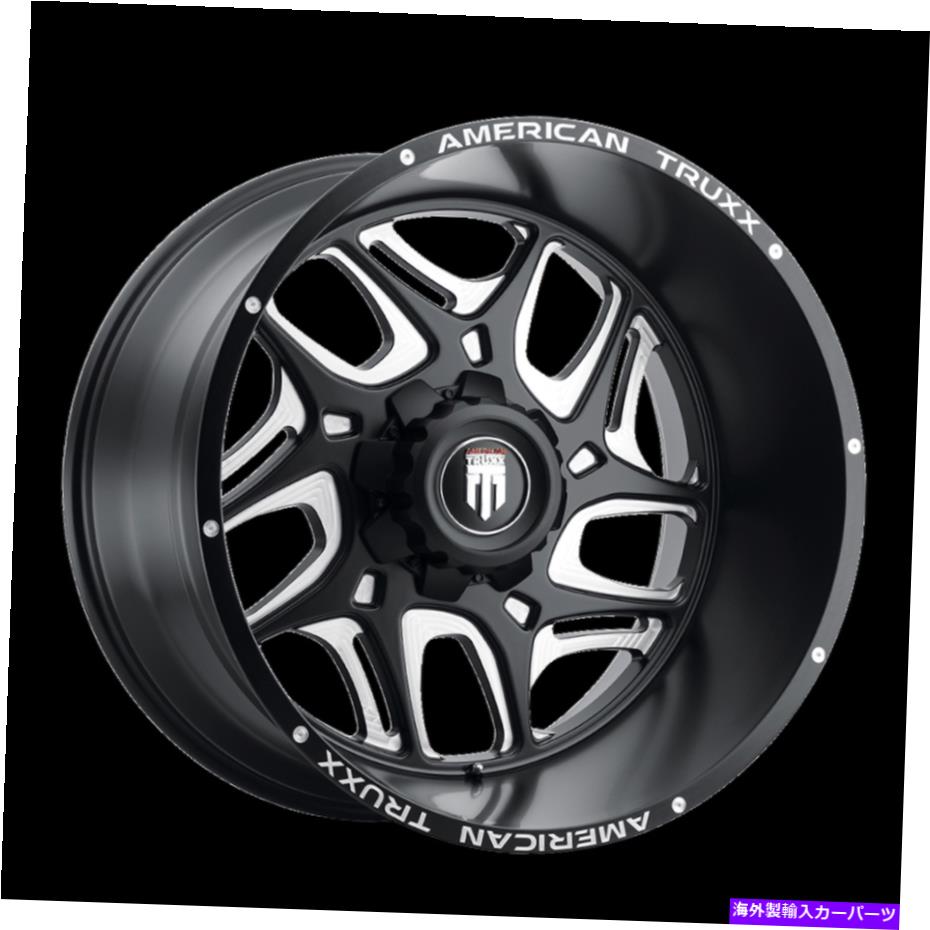 ホイール　４本セット 22x12 American Truxx Speak Black/Milled Wheels 8x180（-44mm）セット4 22x12 American Truxx SWEEP Black/Milled Wheels 8x180 (-44mm) Set of 4【並行輸入品】