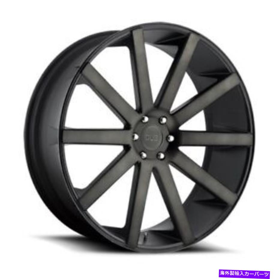 ホイール　４本セット 22x9.5 S121ダブショットCALLAマットブラック機械加工ホイール6x5.5（20mm）セット4 22x9.5 S121 Dub Shot Calla Matte Black Machined Wheels 6x5.5 (20mm) Set of 4【並行輸入品】