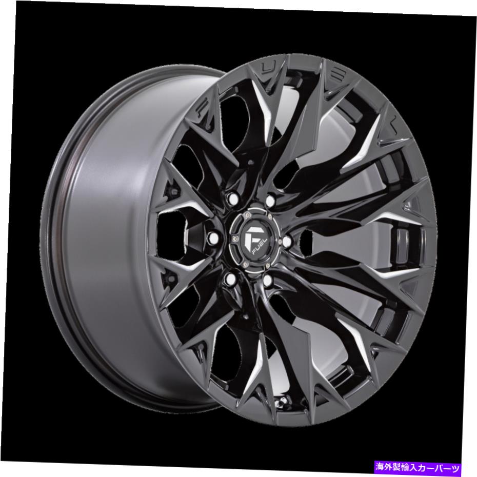 ホイール　４本セット 20x10燃料オフロードD803火炎光沢ブラックミリングホイール5x5（-18mm）セット4セット 20x10 Fuel Off-Road D803 Flame Gloss Black Milled Wheels 5x5 (-18mm) Set of 4【並行輸入品】｜Us Custom Parts Shop USDM