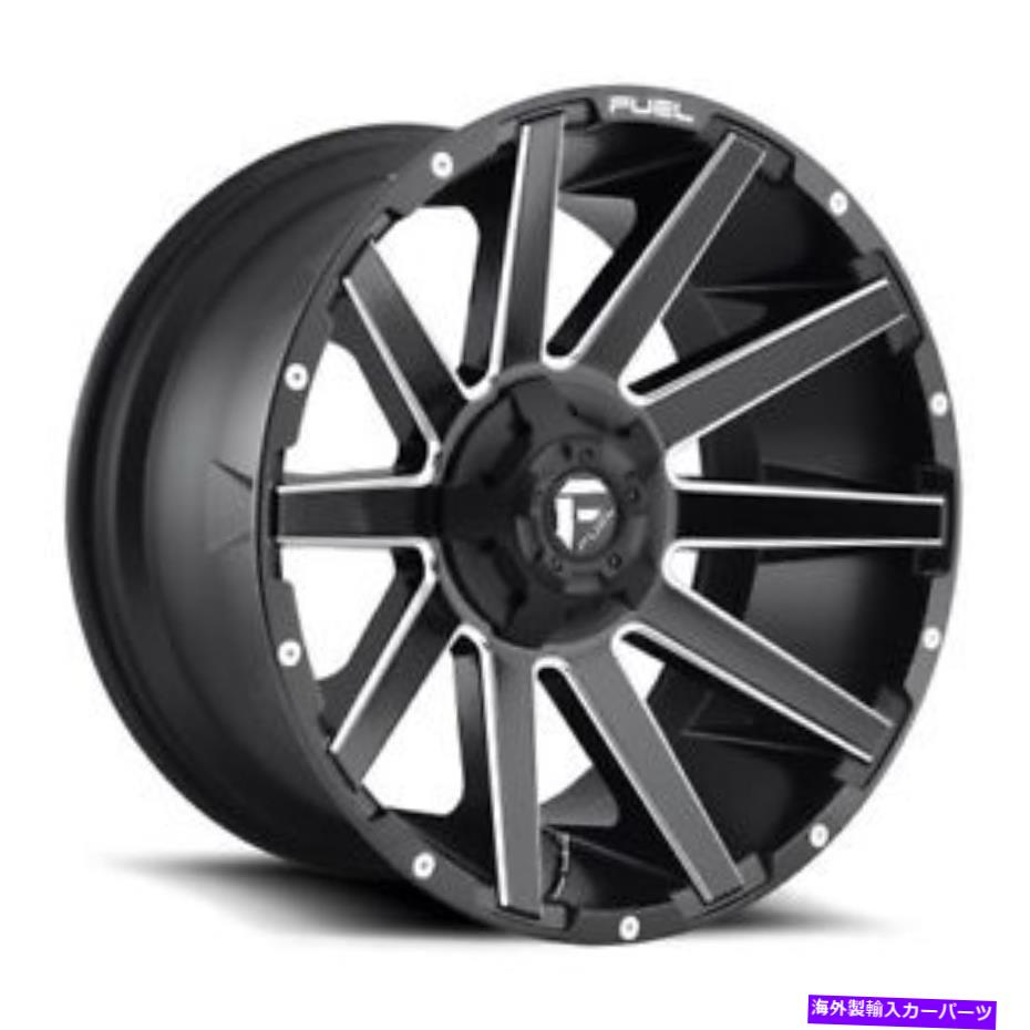 ホイール　４本セット 20x10 d616燃料contraマットブラック＆ミリングホイール8x170（-18mm）セット4 20x10 D616 Fuel Contra Matte Black & Milled Wheels 8x170 (-18mm) Set of 4【並行輸入品】